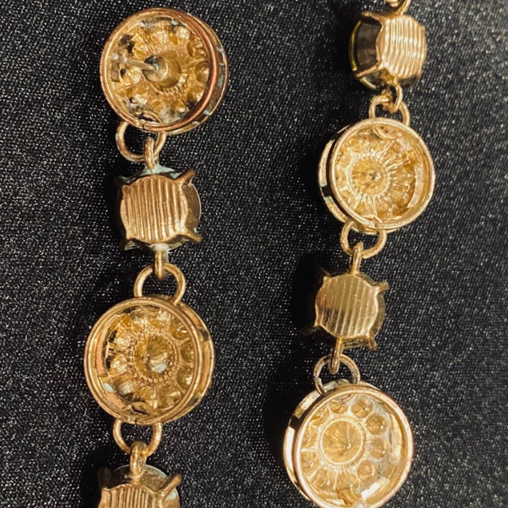 Multicolor Gemstone Dangle Earrings - image 3